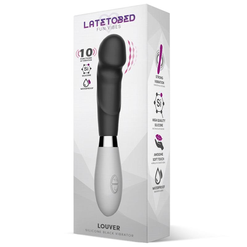 Louver Vibrador Silicona Negro 2