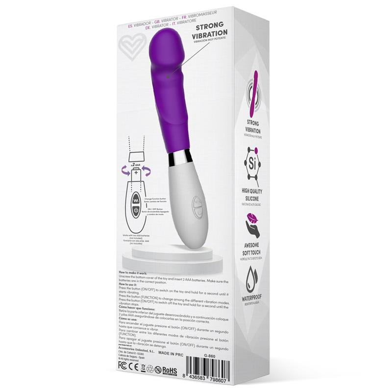 Louver Vibrador Silicona Púrpura 3