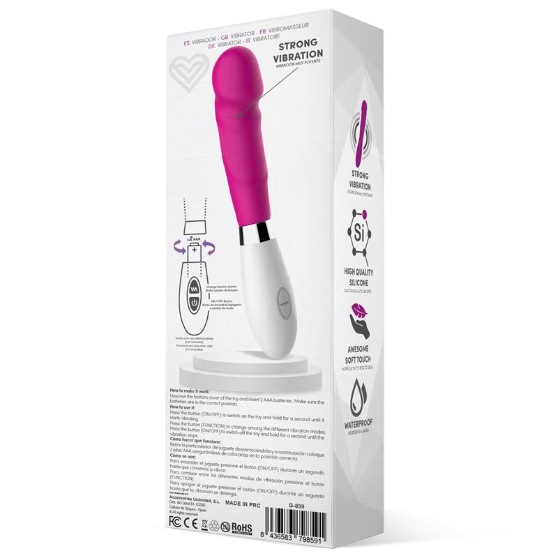 Louver Vibrador Silicona Rosa 3