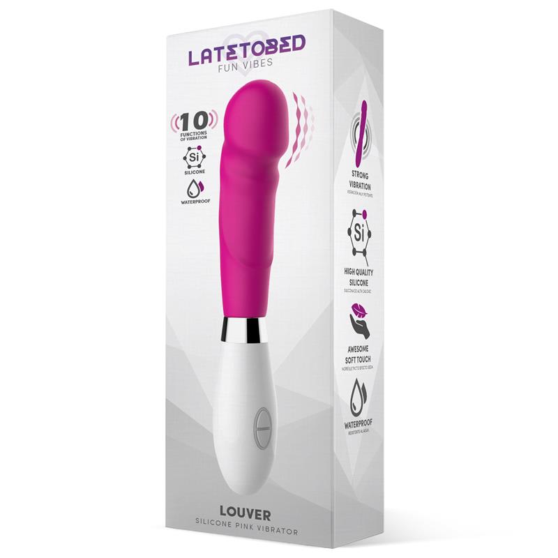 Louver Vibrador Silicona Rosa 2