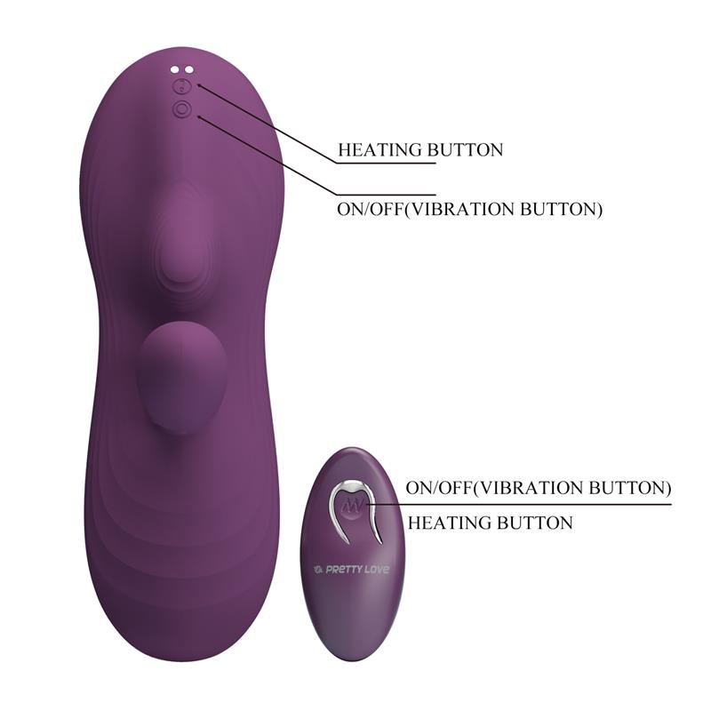 Luka Asiento con Vibrador con Finger, Efecto Calor y Bolas Rotadoras