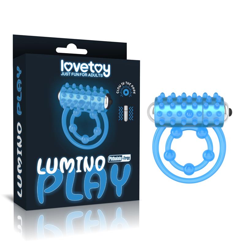 Lumino Play Anillo Vibrador Luz Azul 7