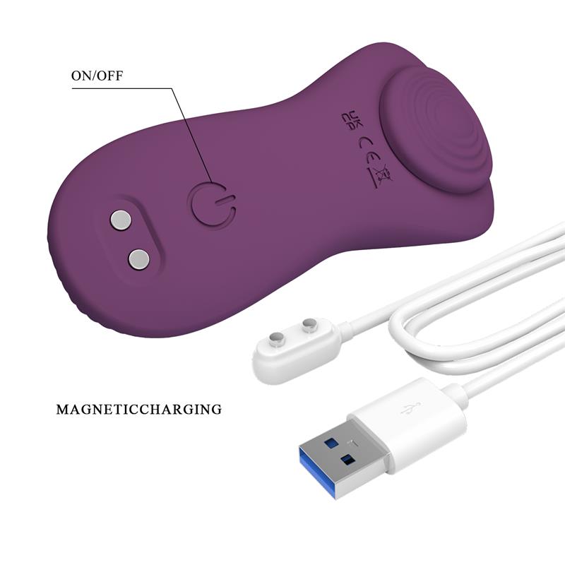 Mane Vibrador de Braguita con App Púrpura