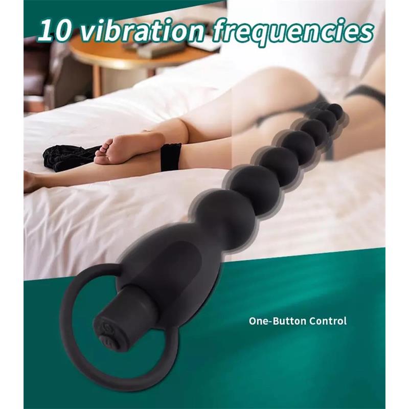 Marbe Cadena Anal con Vibración USB Silicona 10