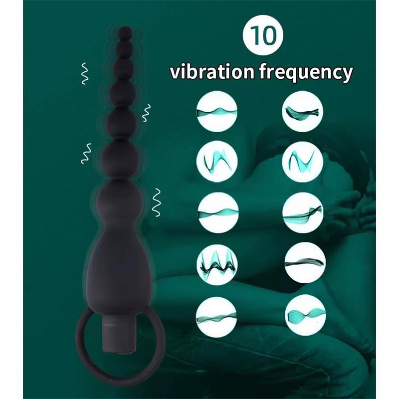 Marbe Cadena Anal con Vibración USB Silicona 7