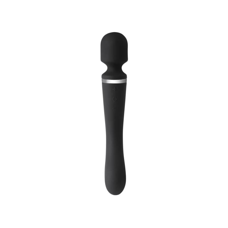 Masajeador 2 en 1 Silicona Negro 4