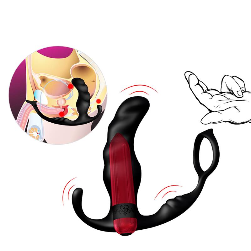Masajeador Prostática y Plug Anal 2 en 1 con Vibración 4