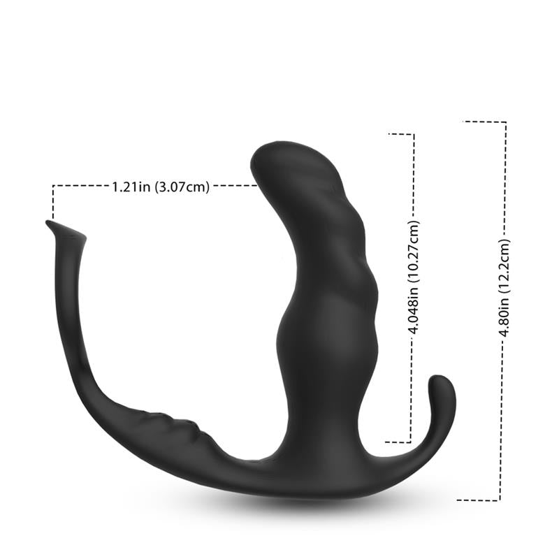 Masajeador Prostática y Plug Anal 2 en 1 con Vibración 8