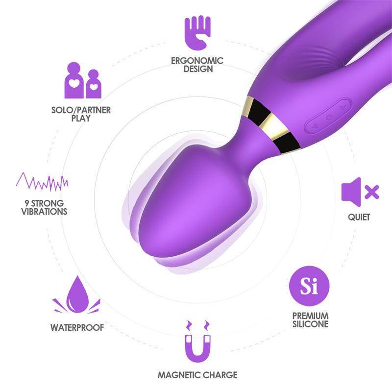 Masajeador y Vibrador Púrpura 7