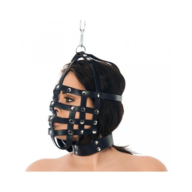 Máscara Cuero con Forma de Bozal Ajustable 2