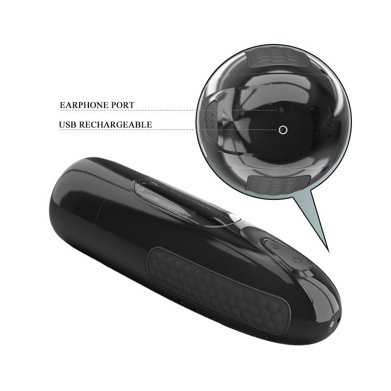 Masturbador Automático Marlos con Vibración y Movimiento USB 10