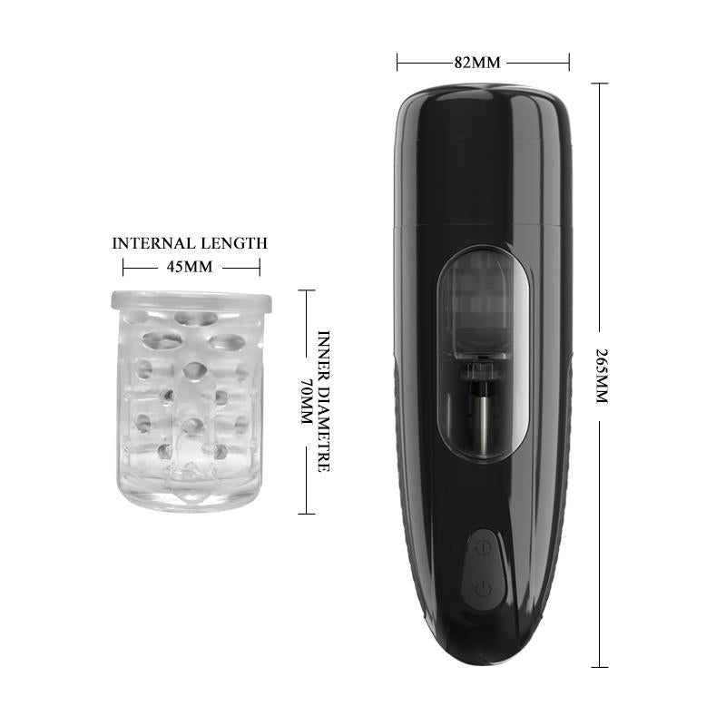 Masturbador Automático Marlos con Vibración y Movimiento USB 12