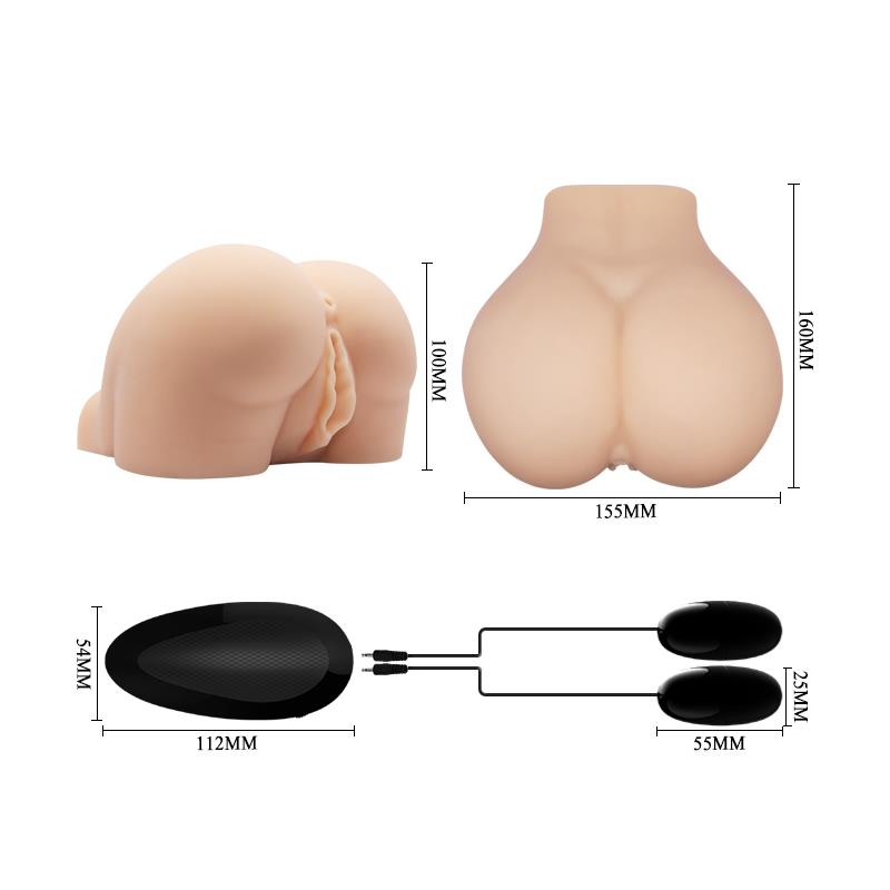 Masturbador Doble Vagina y Ano con Vibración