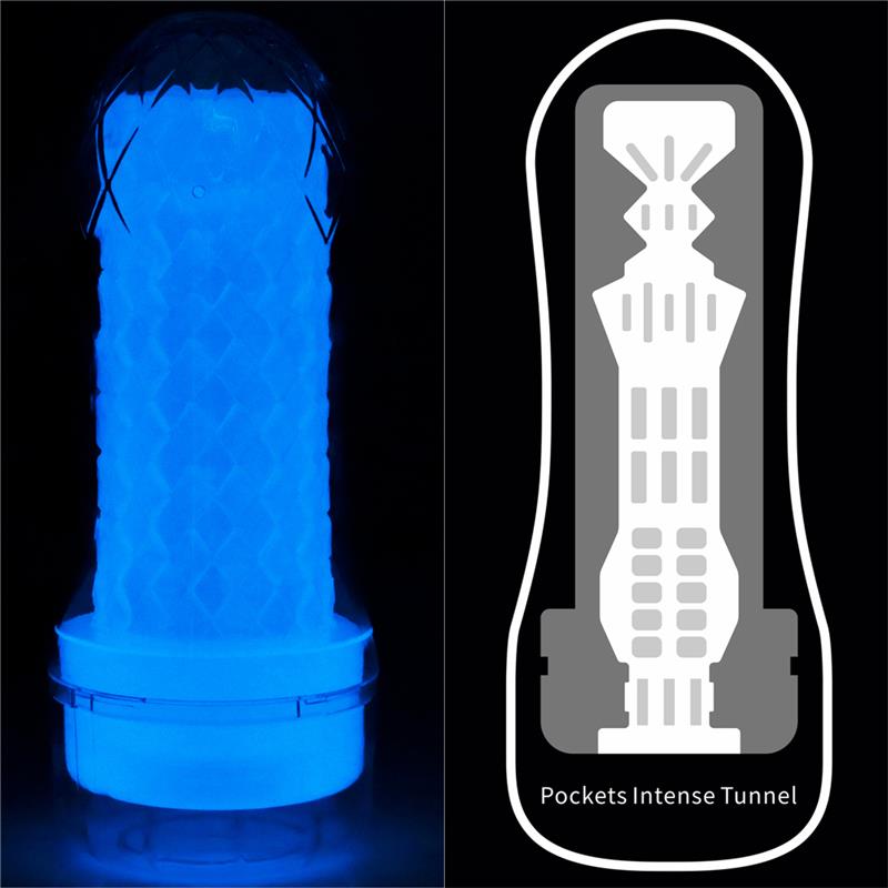 Masturbador Masculino Lumino Luz Azul 12