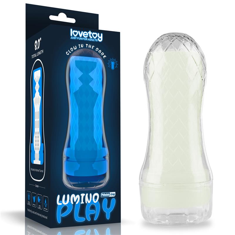 Masturbador Masculino Lumino Luz Azul 13