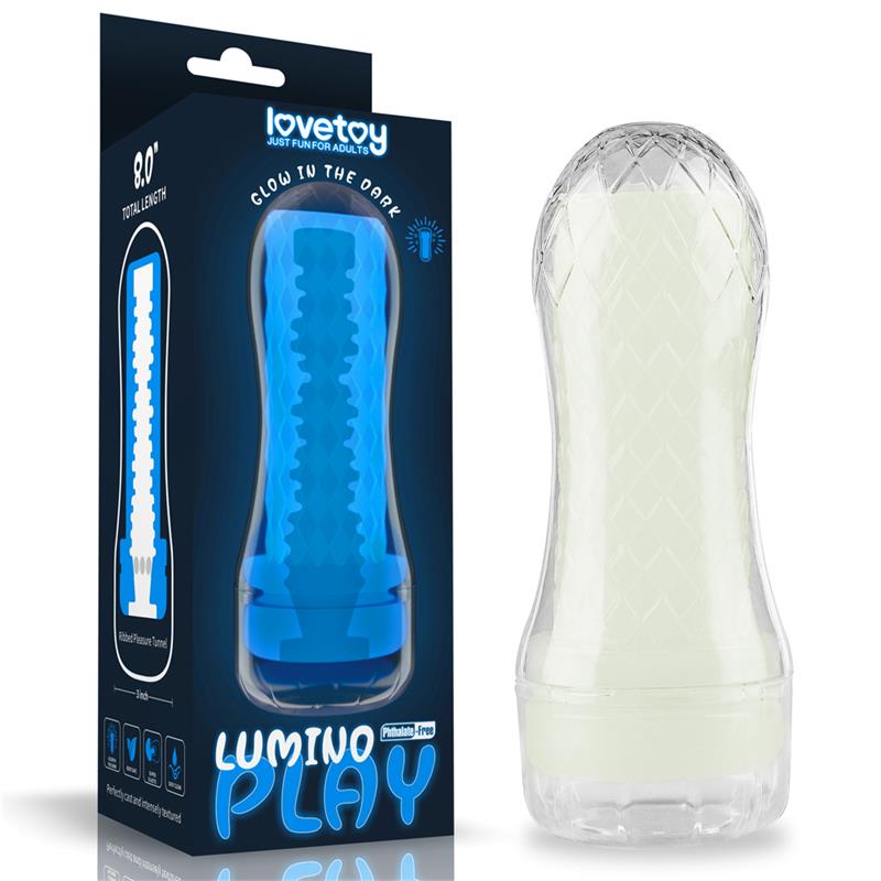 Masturbador Masculino Lumino Luz Azul 12