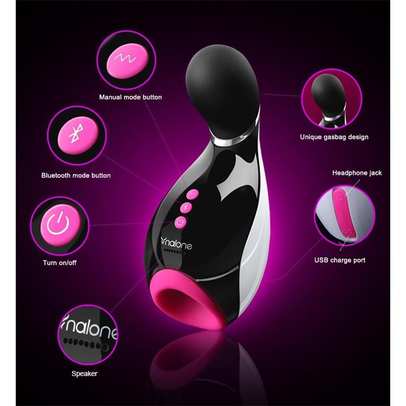 Masturbador Oxxy Negro y Fuchsia 5