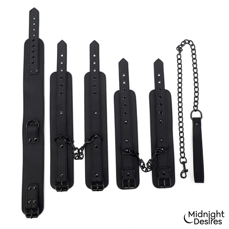 Midnight Desires — Set de esposas, tobilleras y collar, imagen 6