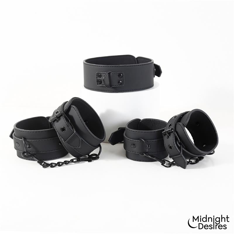 Midnight Desires — Set de esposas, tobilleras y collar, imagen 7
