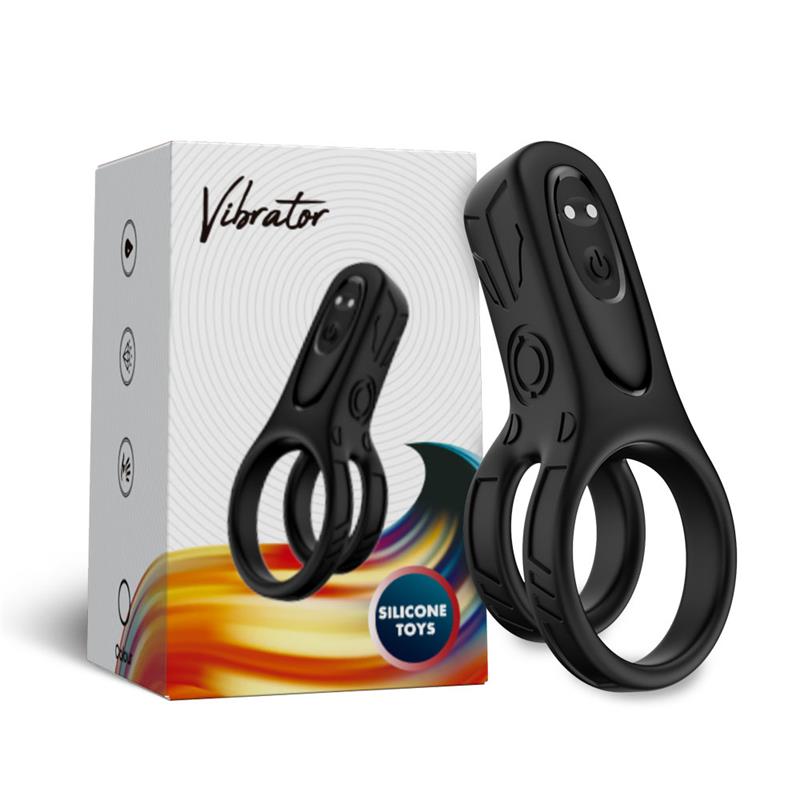 Mecha-style Anillo Doble para el Pene con Vibracion 4