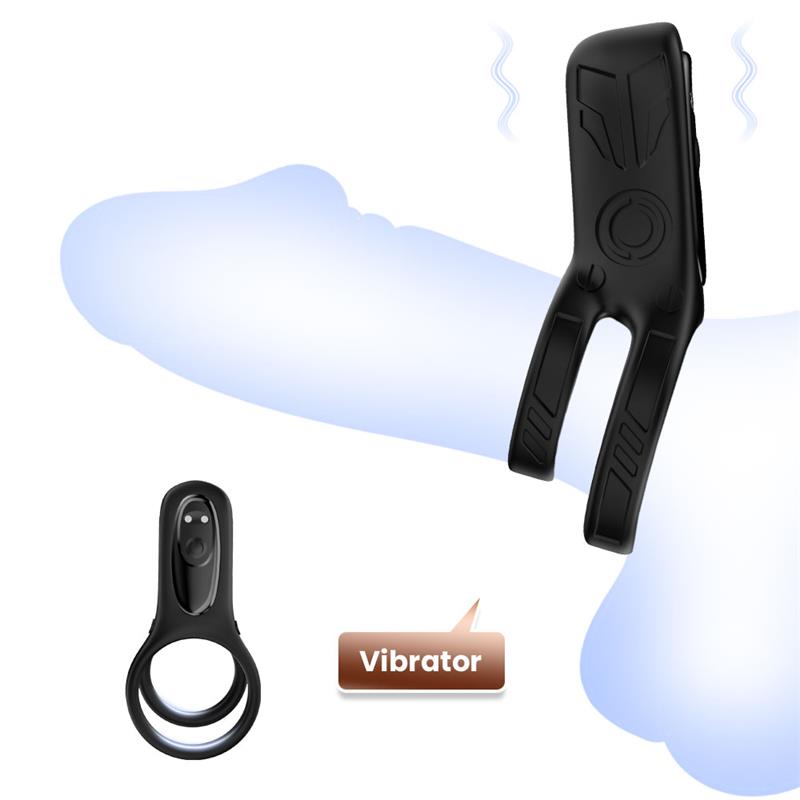 Mecha-style Anillo Doble para el Pene con Vibracion 11