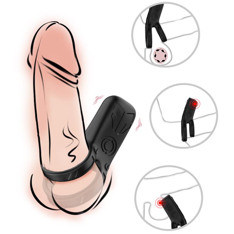 Mecha-style Anillo Doble para el Pene con Vibracion 5