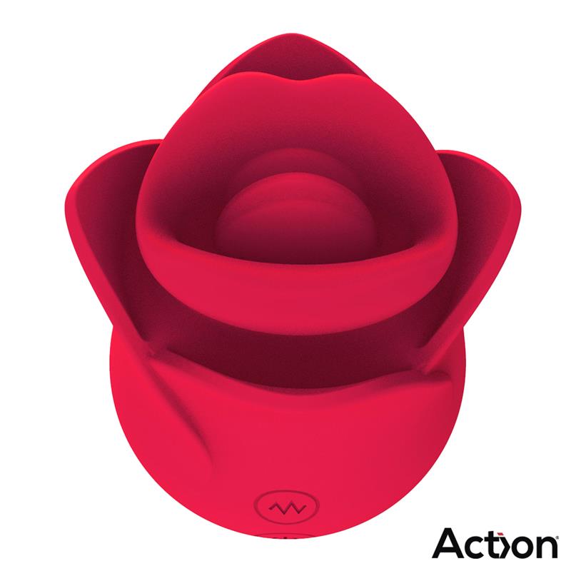 Meryl Estimulador Vibrador de Rosa con Lengua 2 Motores 3