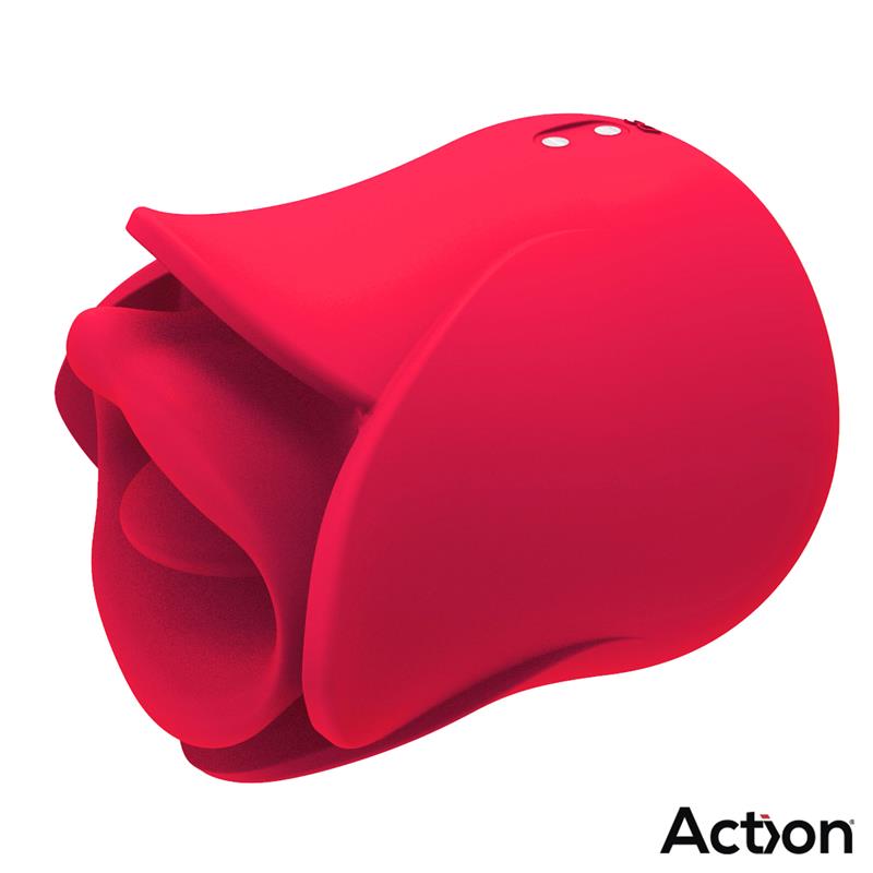 Meryl Estimulador Vibrador de Rosa con Lengua 2 Motores 4