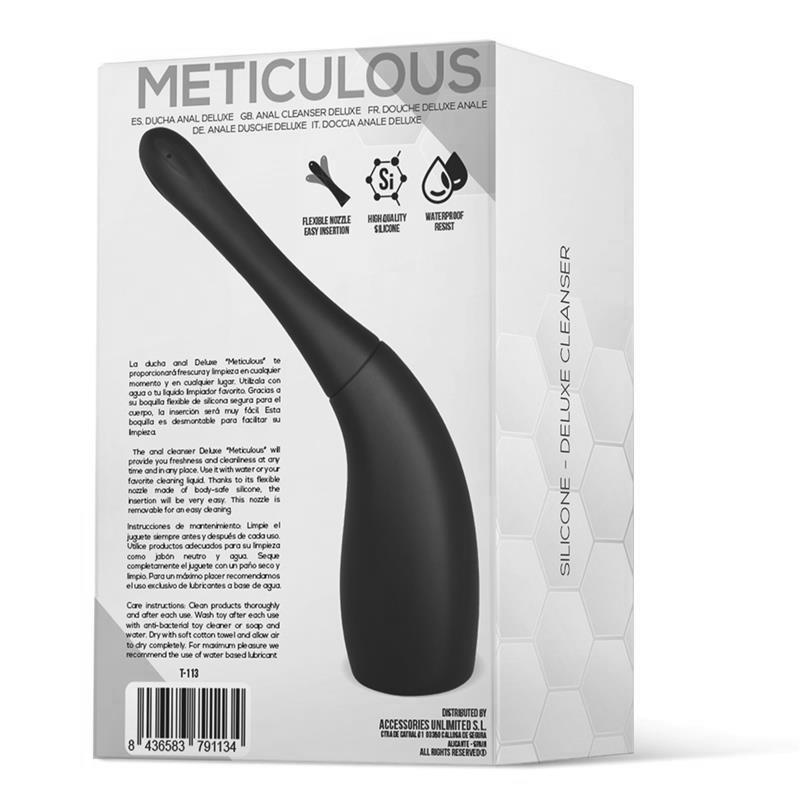 Meticulous Ducha Anal Deluxe Silicona Negro 3