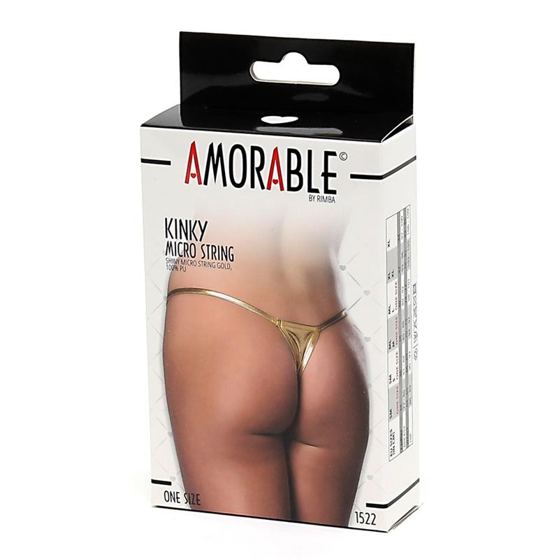 Micro Tanga Dorado Talla Unica 3