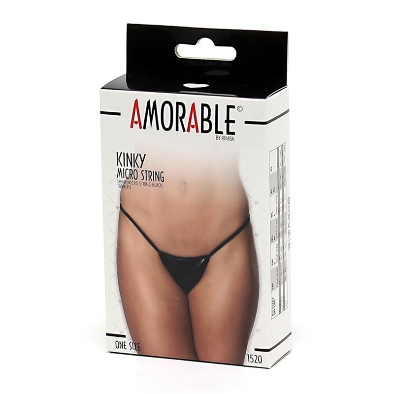 Micro Tanga Negro Talla Unica 3