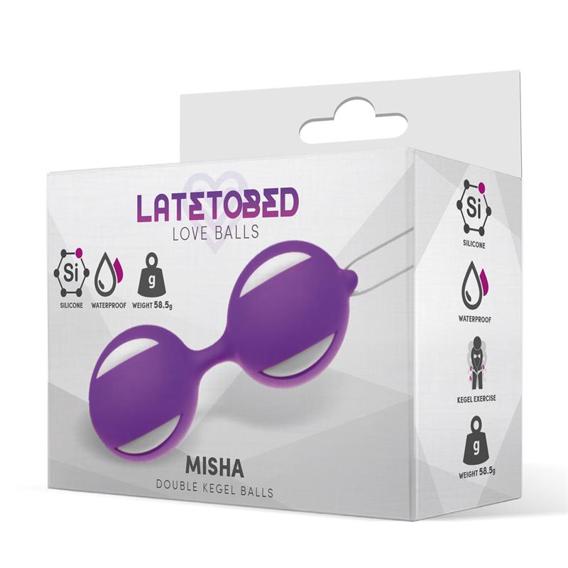Misha Bola de Kegel Doble Silicona Púrpura 2
