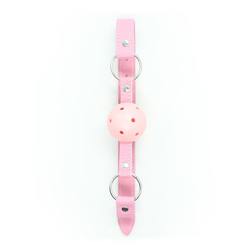 Mordaza Transpirable Ajustable Bola 4,5 cm Rosa