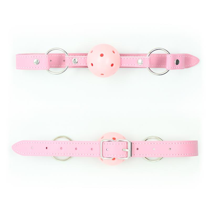 Mordaza Transpirable Ajustable Bola 4,5 cm Rosa