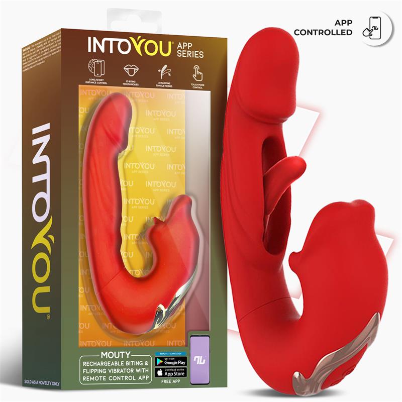 Mouty Vibrador Función Mordisqueo y Flipping con App