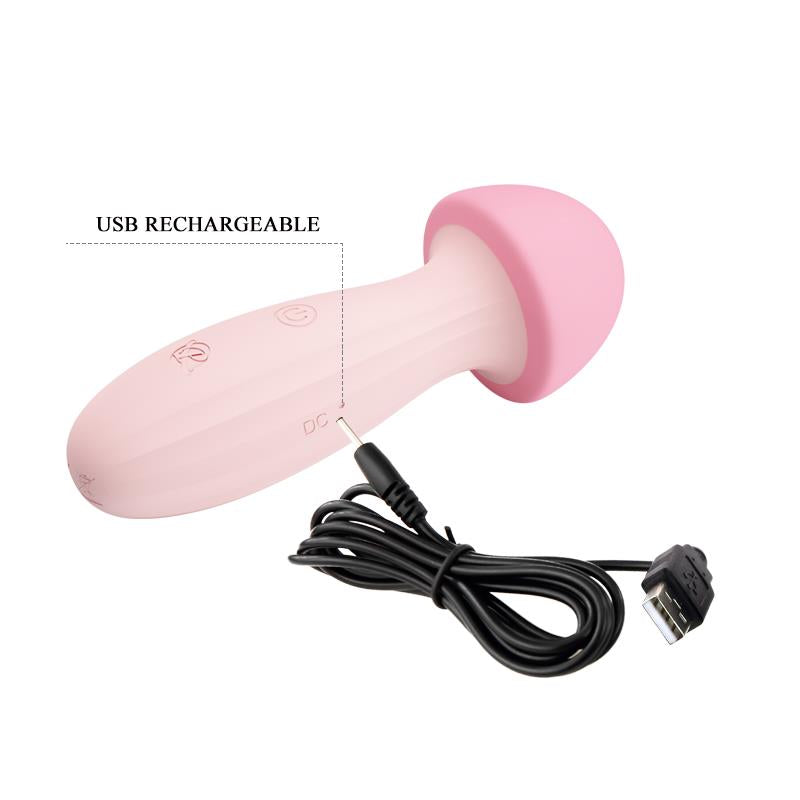 Mushroom Vibrador/Masajeador Silicona USB 8