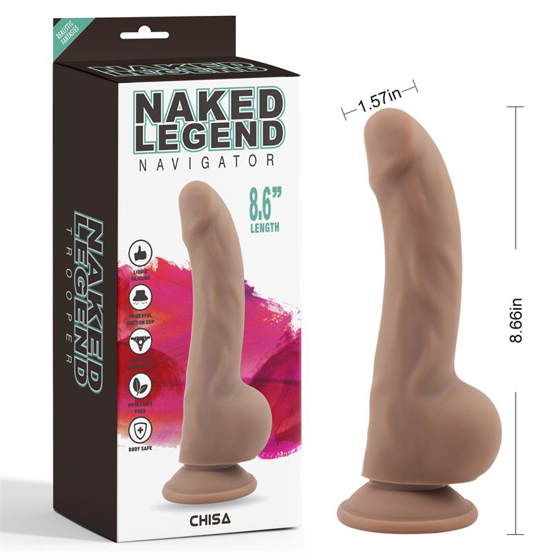 Navigato Dildo Silicona líquida 8.6 - 22cm Marrón