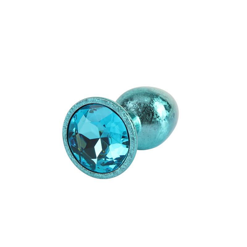Nebula Blue Gem Plug Plug Anal con Joya en la Base Talla S