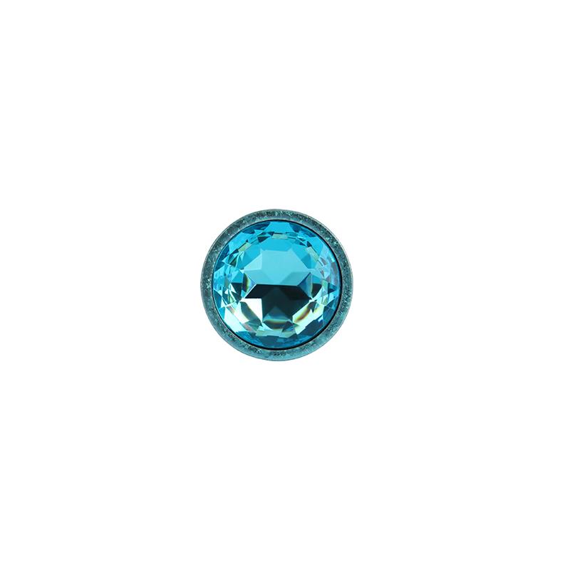 Nebula Blue Gem Plug Plug Anal con Joya en la Base Talla S