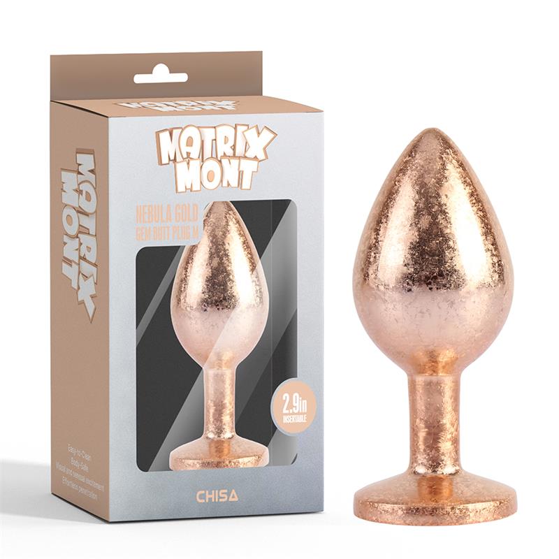 Nebula Gold Gem Plug Anal con Joya en la Base Talla M