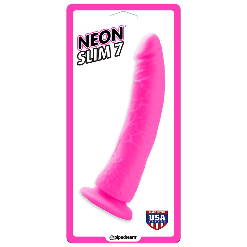 Neon Dildo Slim 7 Rosa