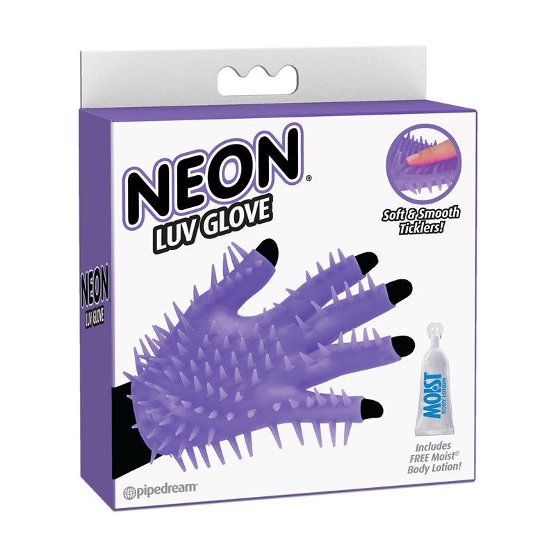 Neon Guante Estimulador Púrpura