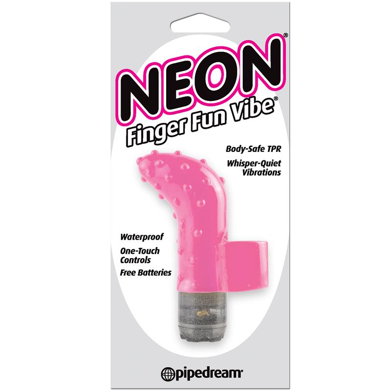 Neon Mini Vibrador Finger Fun Rosa