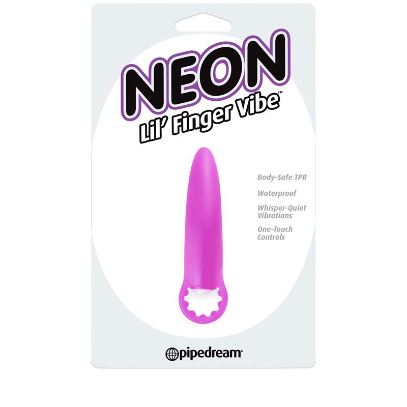 Neon Mini Vibrador Lil Finger Púrpura