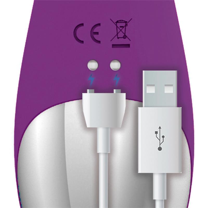 No. Eleven Vibrador con Conejito, Punto G y Fución de Pulsación USB Margnético Silicona 7