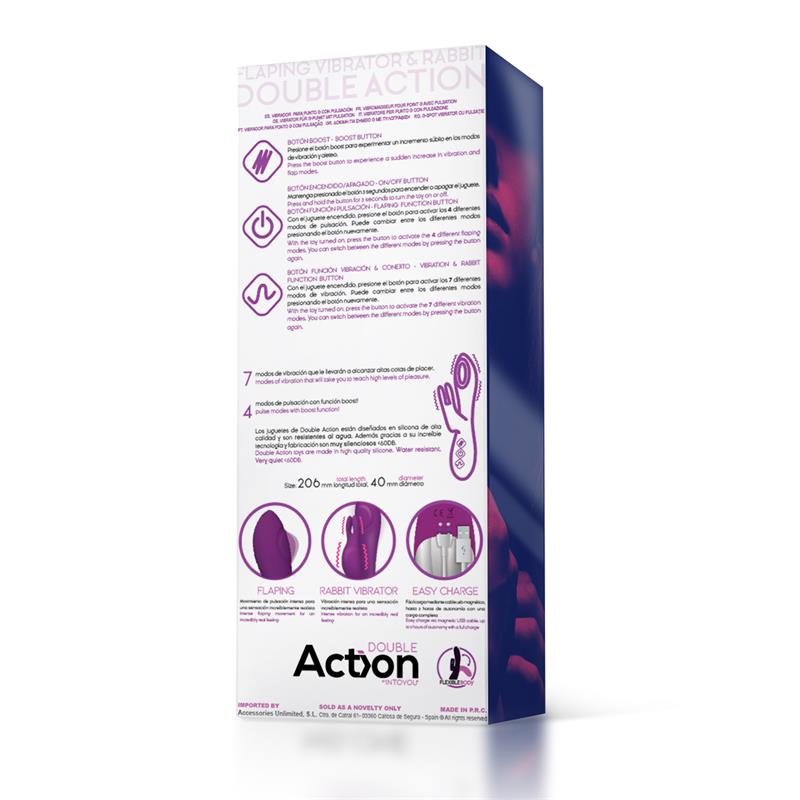 No. Eleven Vibrador con Conejito, Punto G y Fución de Pulsación USB Margnético Silicona 3