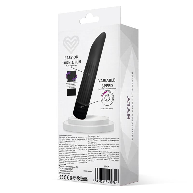 Nyly Estimulador Multi-Velocidad Negro 3