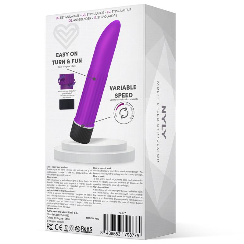 Nyly Estimulador Multi-Velocidad Púrpura 3