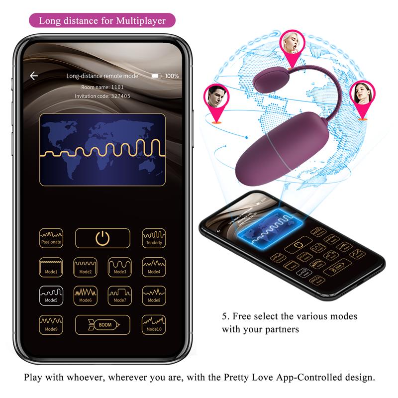 Nymph Huevo Vibrador con APP 17