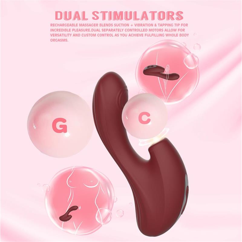 Nymph Vibrador con Golpeteo y Succion